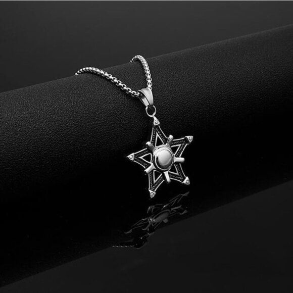 ❤️Fashion anime Pentagram Shape Necklace, N90201P121 - Picture 7 of 10
